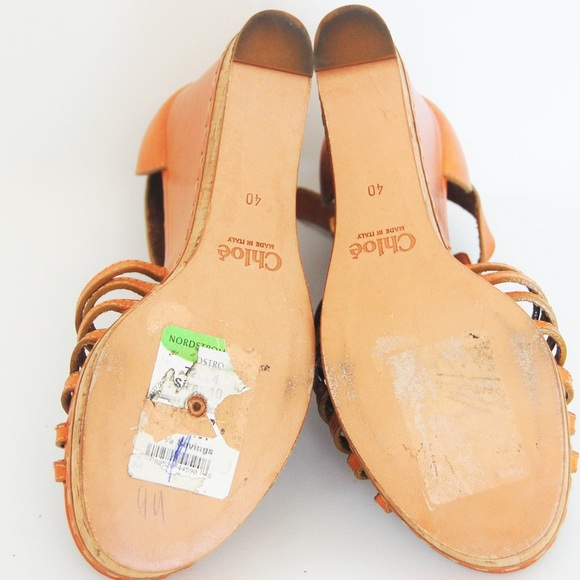 New Chloe T-Strap Wedge Sandal Size 40 - Picture 7 of 7